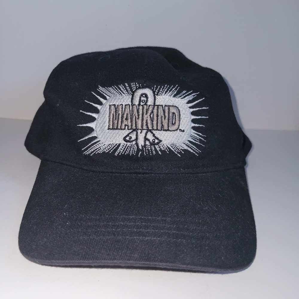 Vintage‎ 1999 WWF Mankind Deranged Maniacal Snapback Hat Cap Mick Foley WWE Rare